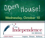 The Independence School digital Open House ad