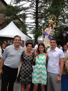 Mike, Paula, Jackie and Jason LaPenta of Rehoboth Beach, DE enjoy Sunday's Festa Patronale. 